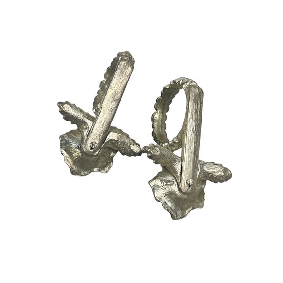 Vintage Silver Metal Rose Napkin Ring Holders Granny Core Cottage Core - Picture 5 of 7